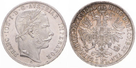 FRANZ JOSEPH I (1848 - 1916)
 1 Gulden 1866 A A. Früh 1480 12.35 g. about UNC | about UNC