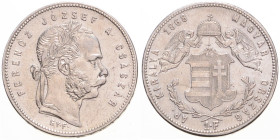 FRANZ JOSEPH I (1848 - 1916)
 1 Forint 1868 GYF GYF. Früh 1768 12.30 g. EF | EF
