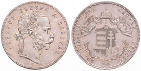 FRANZ JOSEPH I (1848 - 1916)
 1 Forint 1869 KB KB. Früh 1771 12.33 g. EF | EF