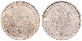 FRANZ JOSEPH I (1848 - 1916)
 1/4 Gulden 1859 E E. Früh 1526 5.35 g. EF | EF , rysky | hairlines