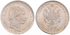 FRANZ JOSEPH I (1848 - 1916)
 1/4 Gulden 1862 A A. Früh 1537 5.36 g. UNC | UNC