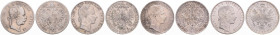 FRANZ JOSEPH I (1848 - 1916)
 Lot 4 coins - 1 Gulden 1858 B, 1863 A, 1862 A, 1872 49.02 g.