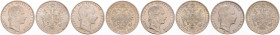 FRANZ JOSEPH I (1848 - 1916)
 Lot 4 coins - 1 Gulden 1858 V, 1859 B, 1862 A, 1863 A 49.17 g.