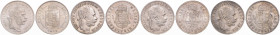 FRANZ JOSEPH I (1848 - 1916)
 Lot 4 coins - 1 Forint 1878 KB, 1887 KB, 1889 KB, 1890 KB KB KB 49.33 g.