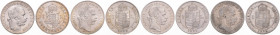 FRANZ JOSEPH I (1848 - 1916)
 Lot 4 coins - 1 Forint 1875 KB, 1876 KB, 1878 KB, 1883 KB KB KB 49.15 g.
