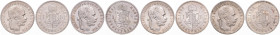 FRANZ JOSEPH I (1848 - 1916)
 Lot 4 coins - 1 Forint 1883 KB, 1884 KB, 1885 KB, 1891 KB KB KB 49.30 g.