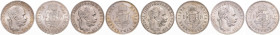 FRANZ JOSEPH I (1848 - 1916)
 Lot 4 coins - 1 Forint 1883 KB, 1887 KB, 1888 KB, 1890 KB KB KB 49.31 g.
