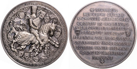 AUSTRIA
 Silver medal 600th Anniversary of the Founding of the University of Vienna, Rudolf I Seal b. l. 63 mm, Ag 900/1000 58.40 g. UNC | UNC