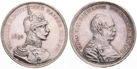 BRANDENBURG PREUSSEN
 Silver medal Reconciliation of Wilhelm II and Otto von Bismarck 1894 33,5 mm, Ag 900/1000, Lauer 18.70 g. about UNC | UNC