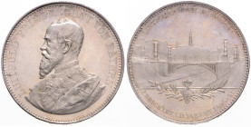 BAVARIA
 Silver medal To commemorate the Construction of the Luitpold Bridge in Munich 1891 41 mm, Ag 900/1000, 33.87 g. about UNC | about UNC