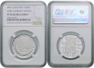 CZECH REPUBLIC
 200 Kc Introduction of the single European currency, the euro, into circulation 2001 Ceská mincovna Ceská mincovna. MCH CRPS-034 PROO...