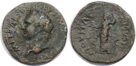 Römische Münzen, MÜNZEN DER RÖMISCHEN KAISERZEIT. Titus (79-81 n. Chr) As 80-81 n. Chr. (11,69 g. 28,5 mm) Vs.: IMP T CAES VESP AVG P M TR P COS VIII,...