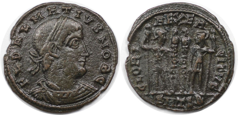 Römische Münzen, MÜNZEN DER RÖMISCHEN KAISERZEIT. Delmatius 335-337 n. Chr. Foll...