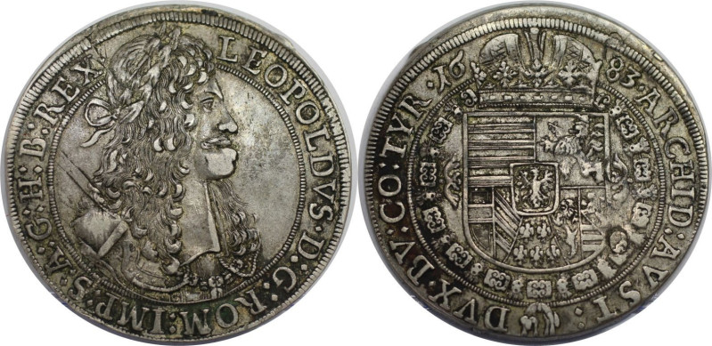 RDR – Habsburg – Österreich, RÖMISCH-DEUTSCHES REICH. Leopold I. Taler 1683, Hal...