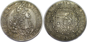 RDR – Habsburg – Österreich, RÖMISCH-DEUTSCHES REICH. Leopold I. (1657-1705). Taler 1691, Hall. Silber. 28,74 g. Dav. 3243. Sehr schön+