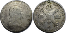 RDR – Habsburg – Österreich, RÖMISCH-DEUTSCHES REICH. Franz II. (1792-1806). Kronetaler 1794. Silber. Schön-sehr schön. Henkelspur.