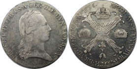 RDR – Habsburg – Österreich, RÖMISCH-DEUTSCHES REICH. Haus Habsburg. Franz II./I. (1792-1835). Kronentaler 1796 F, Hall/ Tirol. Silber. Sehr schön-vor...