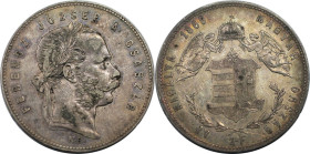 RDR – Habsburg – Österreich, KAISERREICH ÖSTERREICH. Franz Joseph I. (1848-1916). 1 Florin 1869. 12,34 g. 0.900 Silber. 0.36 OZ. KM 2221. Vorzüglich+....
