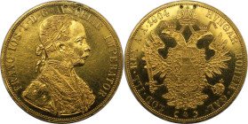 RDR – Habsburg – Österreich, KAISERREICH ÖSTERREICH. Franz Joseph I. (1848-1916). 4 Dukaten 1904, Wien. Gold. 13,95 g. Herinek 59, Fr. 487. Fast Vorzü...