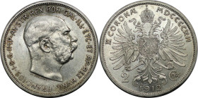RDR – Habsburg – Österreich, KAISERREICH ÖSTERREICH. Österreich-Ungarn. Franz Joseph I. (1848-1916). 2 Kronen 1912. Silber. Jaeger 408. Fast Stempelgl...