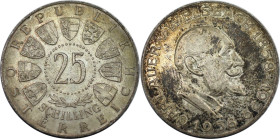 RDR – Habsburg – Österreich, REPUBLIK ÖSTERREICH. 100. Geburtstag von Carl Auer von Welsbach. 25 Schilling 1958. 13,0 g. 0.800 Silber. 0.33 OZ. KM 288...