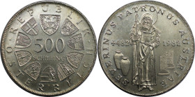 RDR – Habsburg – Österreich, REPUBLIK ÖSTERREICH. 1500. Todestag vom Hl. Severin. 500 Schilling 1982. 24,0 g. 0.640 Silber. 0.49 OZ. KM 2956. Stempelg...