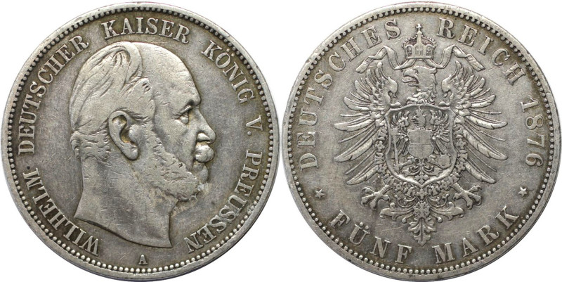 Deutsche Münzen und Medaillen ab 1871, REICHSSILBERMÜNZEN, Preußen, Wilhelm I. (...