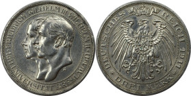 Deutsche Münzen und Medaillen ab 1871. REICHSSILBERMÜNZEN. Preußen. Wilhelm II. (1888-1918). Universität Breslau Jahrhundertfeier. 3 Mark 1911 A. Silb...