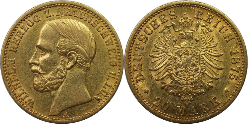 Deutsche Münzen und Medaillen ab 1871, REICHSGOLDMÜNZEN, Braunschweig-Lüneburg. ...