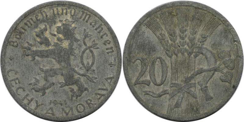 Deutsche Münzen und Medaillen ab 1871, DEUTSCHE NEBENGEBIETE. Protektorat Böhmen...