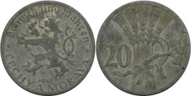 Deutsche Münzen und Medaillen ab 1871, DEUTSCHE NEBENGEBIETE. Protektorat Böhmen und Mähren. 20 Heller 1941. Zink. KM 2, Jaeger 621. Sehr schön-vorzüg...