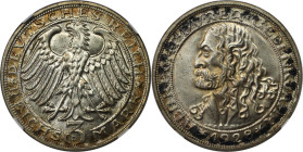 Deutsche Münzen und Medaillen ab 1871, REICHSSILBERMÜNZEN. 3 Reichsmark 1928 D, Zum 400. Todestag von Albrecht Dürer. Jaeger 332. NGC MS-64