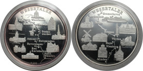 Deutsche Münzen und Medaillen ab 1945, BUNDESREPUBLIK DEUTSCHLAND. WESERTALER. Medaille ND. Silber. 26 g. 40 mm. Polierte Platte