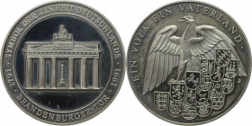 Deutsche Münzen und Medaillen ab 1945, BUNDESREPUBLIK DEUTSCHLAND. Branderburgertor. Medaille 1991. Stempelglanz