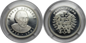 Deutsche Münzen und Medaillen ab 1945, BUNDESREPUBLIK DEUTSCHLAND. KONRAD ADENAUER (1876-1967). Medaille 1997. Silber. 9.7 g. 30 mm. Polierte Platte, ...
