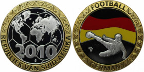 Deutsche Münzen und Medaillen ab 1945, BUNDESREPUBLIK DEUTSCHLAND. Fußball. Medaille 2010. Polierte Platte