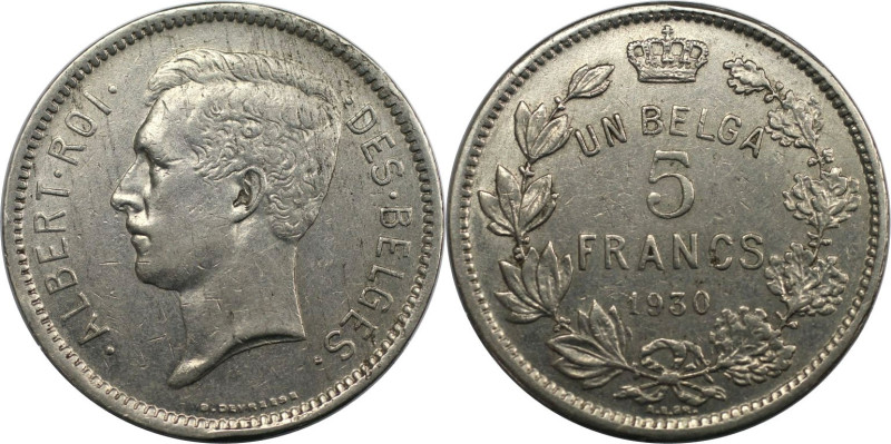 Europäische Münzen und Medaillen, Belgien / Belgium. Albert I. (1910-1934). 5 Fr...