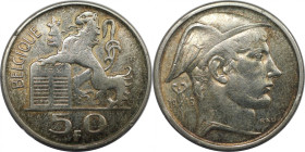 Europäische Münzen und Medaillen, Belgien / Belgium. Leopold III. (1934-1950). 50 Francs 1949. Silber. KM 136. Sehr schön-vorzüglich
