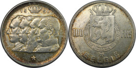 Europäische Münzen und Medaillen, Belgien / Belgium. Baudouin I. (1948-1993). 100 Francs 1951. Silber. KM 139. Sehr schön+. Patina