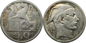 Europäische Münzen und Medaillen, Belgien / Belgium. Leopold III. (1934-1950). 50 Francs 1951. Silber. KM 136.1. Sehr schön