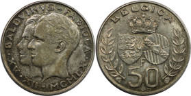 Europäische Münzen und Medaillen, Belgien / Belgium. Baudouin I. (1951-1993). Auf seine Hochzeit. 50 Francs 1960. Silber. KM 152. Vorzüglich+