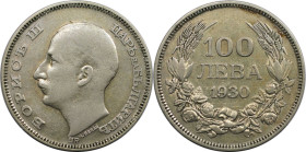 Europäische Münzen und Medaillen, Bulgarien / Bulgaria. Boris III. 100 Lewa 1930. Silber. KM 43. Sehr schön+