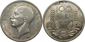Europäische Münzen und Medaillen, Bulgarien / Bulgaria. Boris III. 100 Lewa 1937. Silber. KM 45. Vorzüglich