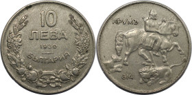 Europäische Münzen und Medaillen, Bulgarien / Bulgaria. Boris III. 10 Lewa 1930. Kupfer-Nickel. KM 40. Vorzüglich