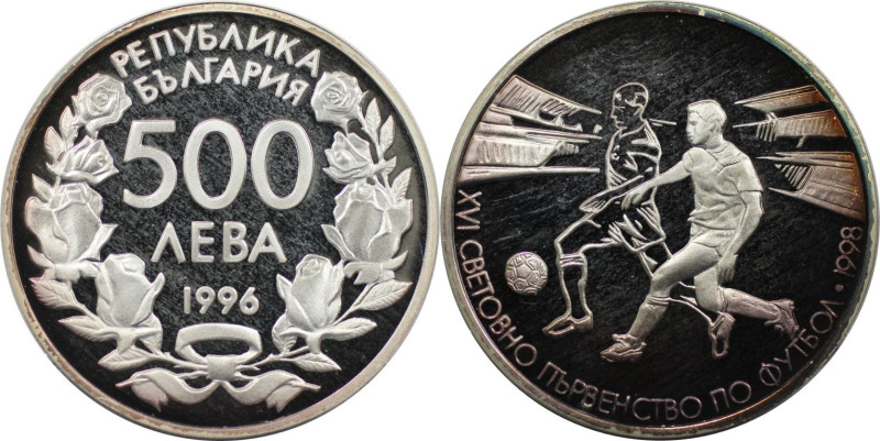 Europäische Münzen und Medaillen, Bulgarien / Bulgaria. XVI. Fußball-WM. 500 Lew...