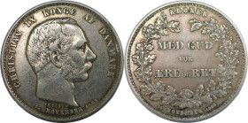 Europäische Münzen und Medaillen, Dänemark / Denmark. Christian IX. (1863-1906). 25. Regierungsjubiläum. 2 Kroner 1888. Silber. KM 799. Fast Vorzüglic...