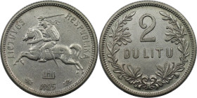 Europäische Münzen und Medaillen, Litauen / Lithuania. 2 Litu 1925. Silber. KM 77. Vorzüglich