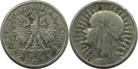 Europäische Münzen und Medaillen, Polen / Poland. Königin Jadwiga. 2 Zlote 1933. Silber. KM Y# 20. Sehr schön