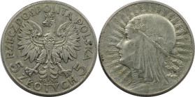 Europäische Münzen und Medaillen, Polen / Poland. Königin Jadwiga. 5 Zlotych 1934. Silber. KM Y# 21. Sehr schön