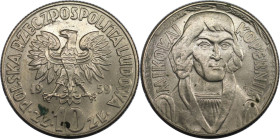 Europäische Münzen und Medaillen, Polen / Poland. Nikolaus Kopernikus. 10 Zlotych 1959. Kupfer-Nickel. KM Y 51. Fast Stempelglanz. Flecken